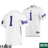 Washington Huskies Custom Jersey, White Youth's, College Football Premier Jersey Stitched - Replica