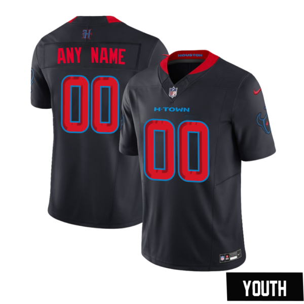Custom Youth’s Houston Texans Navy 2nd Alternate Vapor F.U.S.E. Limited Jersey 2024