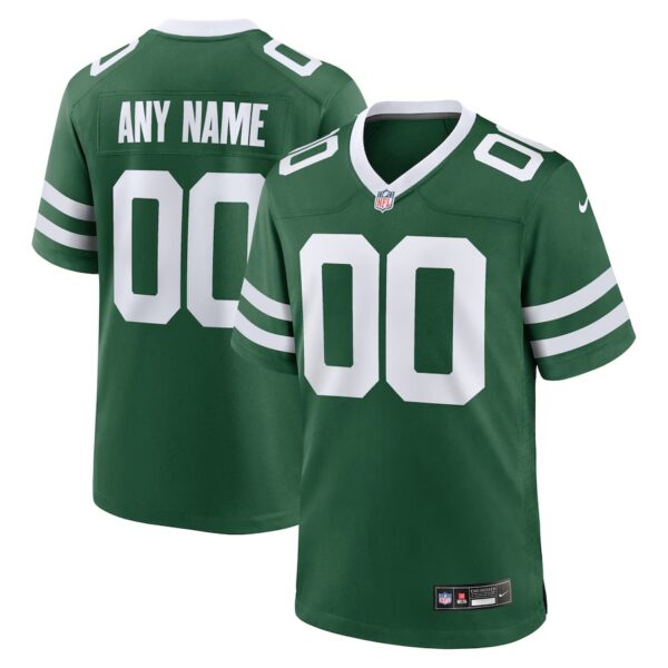 Custom Men's New York Jets Legacy Green Game Jersey 2024