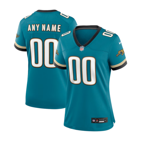 Custom Woman’s Jacksonville Jaguars Teal Prowler Throwback Vapor F.U.S.E. Limited Jersey 2024