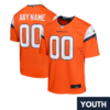 Custom Youth’s Denver Broncos Orange Alternate Game Jersey 2024