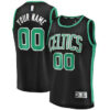 Men's Black Boston Celtics Fast Break Custom Replica Jersey - Statet Edition