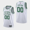 Men's Boston Celtics 75th Anniversary Diamond #00 Custom 2021-22 White Swingman Jersey - Association - Replica