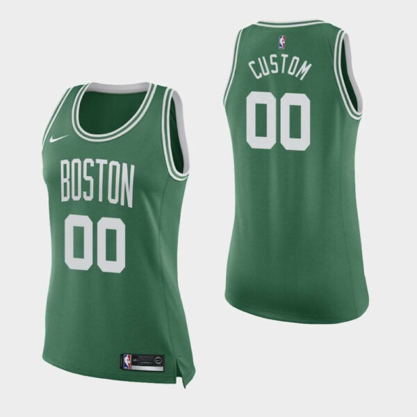 Woman's Boston Celtics #00 Custom Green Icon Jersey - Replica