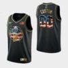 Men's Boston Celtics #00 Custom Black Golden Edition Independence Day Jersey - Replica