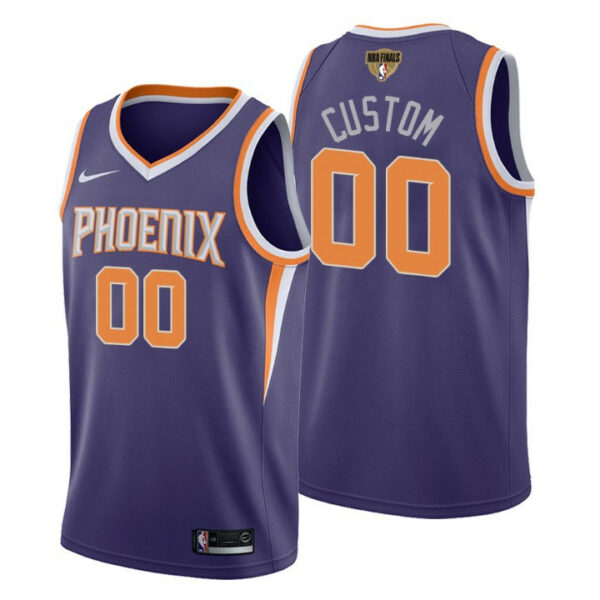 Men's Phoenix Suns 2021 NBA Finals #00 Custom Purple Jersey Icon Swingman - Replica