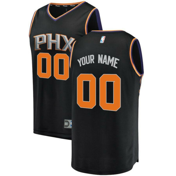 Men's Custom Black NBA Phoenix Suns Jersey - Replica