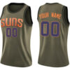 Woman's Phoenix Suns Swingman Green Custom Salute to Service Jersey - - Replica