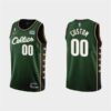 Woman's Boston Celtics #00 Custom Green 2022-23 City Edition Stitched Basketball Jersey - Replica