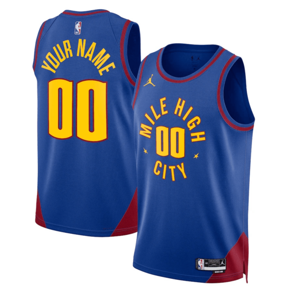 Youth's Custom #00 Denver Nuggets Statet Swingman Jersey 2022-23 - Replica