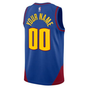 Youth's Custom #00 Denver Nuggets Statet Swingman Jersey 2022-23 - Replica