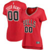 Woman's Red Chicago Bulls Fast Break Custom Jersey - Icon Edition - Replica