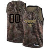 Men's Custom Chicago Bulls Swingman Camo Realtree Collection Jersey - Replica