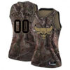 Woman's Custom Chicago Bulls Swingman Camo Realtree Collection Jersey - Replica