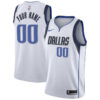 Men's Dallas Mavericks Custom Swingman Jersey White â€“ Association Edition -