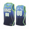 Youth's CUSTOM DALLAS MAVERICKS #00 BLUE 2019-20 CITY EDITION JERSEY -