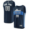 Men's Custom Dallas Mavericks Swingman Navy Fast Break Jersey - Statet Edition - Replica