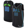 Youth's Custom Dallas Mavericks Swingman Black Jersey - City Edition - Replica