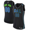 Woman's Custom Dallas Mavericks Swingman Black Jersey - City Edition - Replica