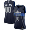 Woman's Custom Dallas Mavericks Swingman Navy Jersey - Statement Edition -