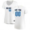 Woman's Custom Dallas Mavericks Swingman White Fast Break Jersey - Association Edition - Replica