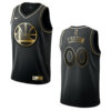 Men's Golden State Warriors #00 Custom Golden Edition Jersey - Black , Basketball Jersey - Replica