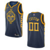 Men's 2019-20 Golden State Warriors #00 Custom City Edition Swingman Jersey - Navy - Replica