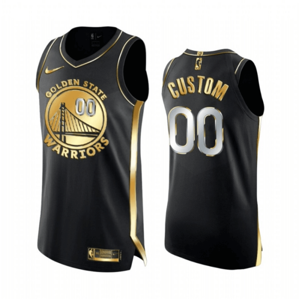 Men's Golden State Warriors Jersey Custom 2020 21 Black Golden Edition Swingman - Replica