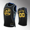 Men's Golden State Warriors #00 custom 2021-22 City Edition 75th Season Black Jersey - Replica