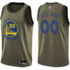 Youth's Custom Golden State Warriors Swingman Gold Green Salute to Service Jersey - Replica