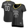 Woman's Custom Golden State Warriors Swingman Gold Black Jersey - Statement Edition - Replica