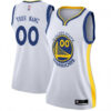 Woman's Custom Golden State Warriors Swingman Gold White Jersey - Association Edition - Replica