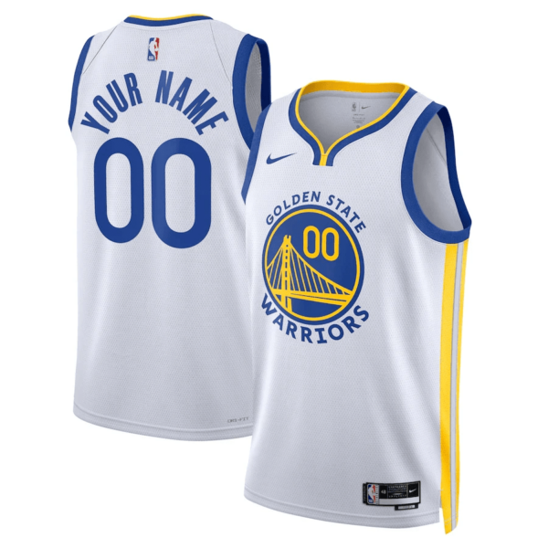 Men's Custom Golden State Warriors 2022/23 Swingman Jersey White - Association Edition - Replica