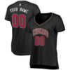 Woman's Custom Chicago Bulls Swingman Black Fast Break Jersey - Statement Edition - Replica