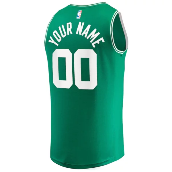 Men's Boston Celtics Fast Break Custom Replica Jersey Kelly Green - Icon Edition