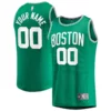 Men's Boston Celtics Fast Break Custom Replica Jersey Kelly Green - Icon Edition