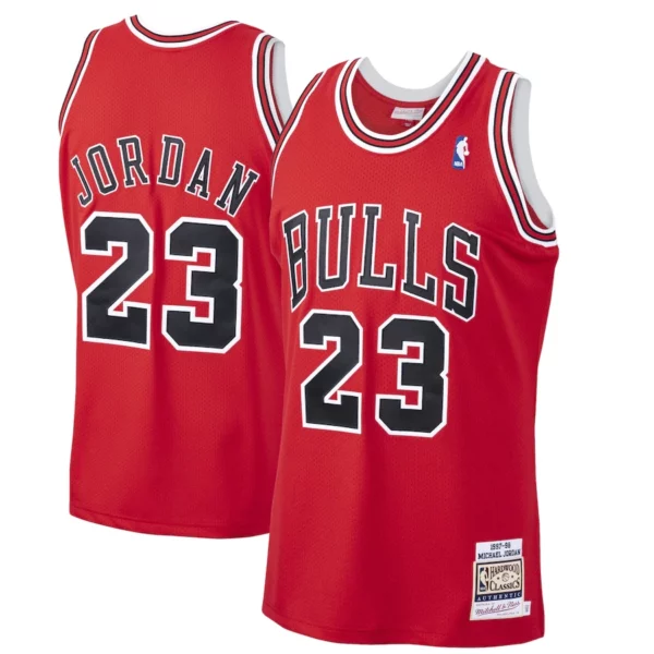 Men's Michael Jordan Chicago Bulls 1997-98 Hardwood Classics Player Jersey - Red - Replica