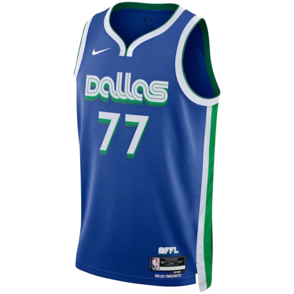 Men's Luka Doncic Dallas Mavericks 2022/23 Swingman Jersey - City Edition - Blue - Replica