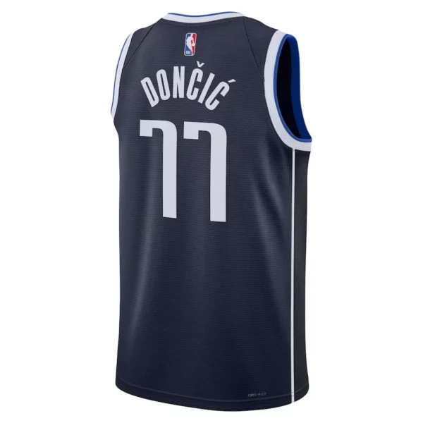 Youth's Luka Doncic Dallas Mavericks 2022/23 Statet Edition Swingman Jersey - Navy - Replica