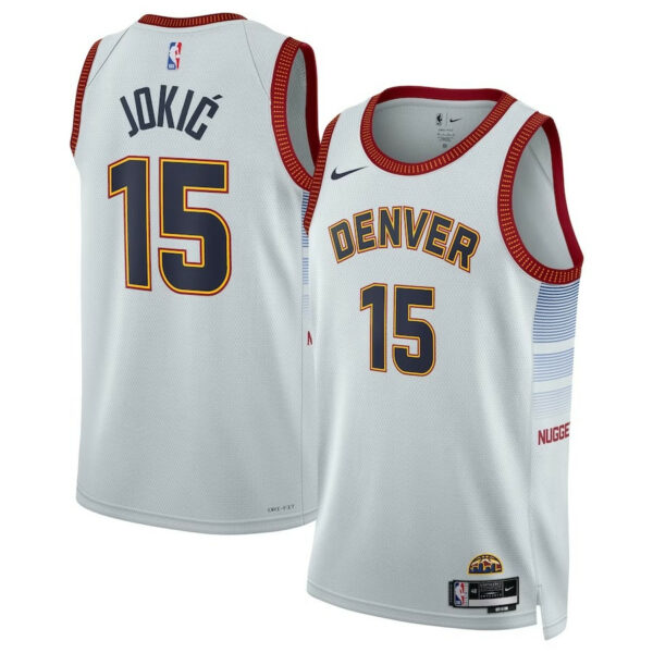 Youth's Nikola Jokic Denver Nuggets 2022/23 Fastbreak Jersey - City Edition - Silver - Replica