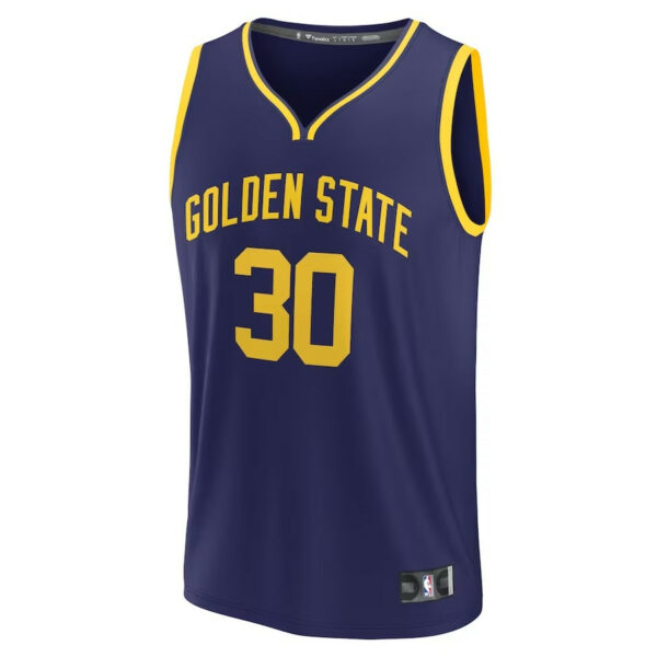 Men's Stephen Curry Golden State Warriors 2022/23 Fast Break Replica Player Jersey - Statet Edition - Navy