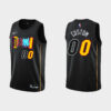 Youth's Miami Heat #00 Custom 2021-22 NBA 75th Anniversary City Black Jersey - - Replica