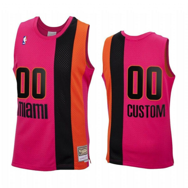 Youth's Custom Jersey â€“ Custom Miami Heat Pink Jersey 2020 Reload Classic - Replica