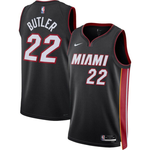 Youth's Jimmy Butler Miami Heat 2022/23 Swingman Jersey - Icon Edition - Black - Replica