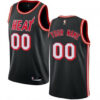 Youth's Custom Miami Heat Swingman Black Fashion Hardwood Classics Jersey - Replica