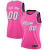 Woman's Custom Miami Heat Swingman Pink 2018/19 Jersey - Earned Edition - Replica