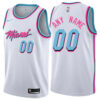 Men's Custom Miami Heat City Edition Jersey - White - Replica