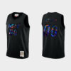 Men's Miami Heat Custom #00 holographic HWC Swingman Black Jersey - Replica