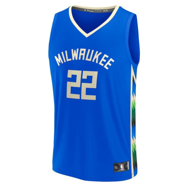 Woman's Khris Middleton Milwaukee Bucks 2022/23 Fastbreak Jersey - City Edition - Royal - Replica