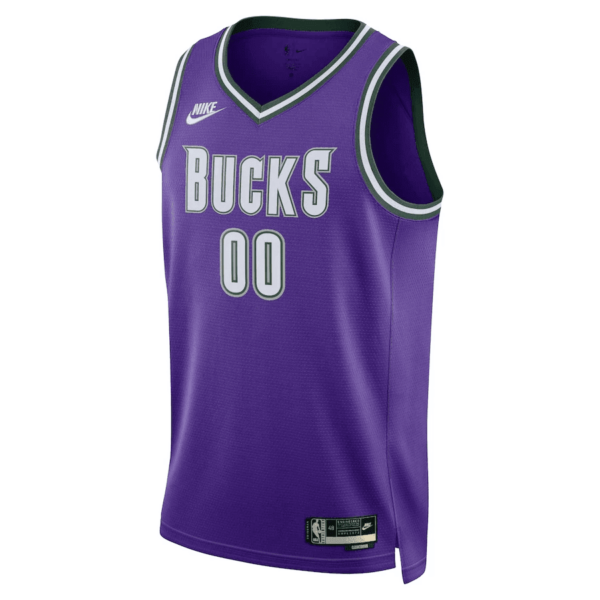 Woman's Milwaukee Bucks Custom #00 2022/23 Classic Edition Swingman Jersey - Field Purple/White - Replica